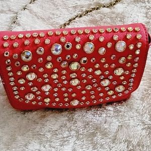 Juicy Couture Rhinestone Mini Leather Bag